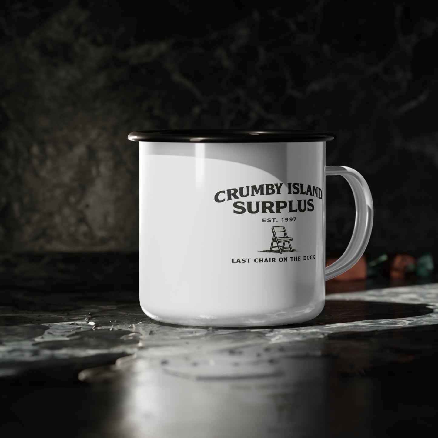 Crumby Island Enamel Cup