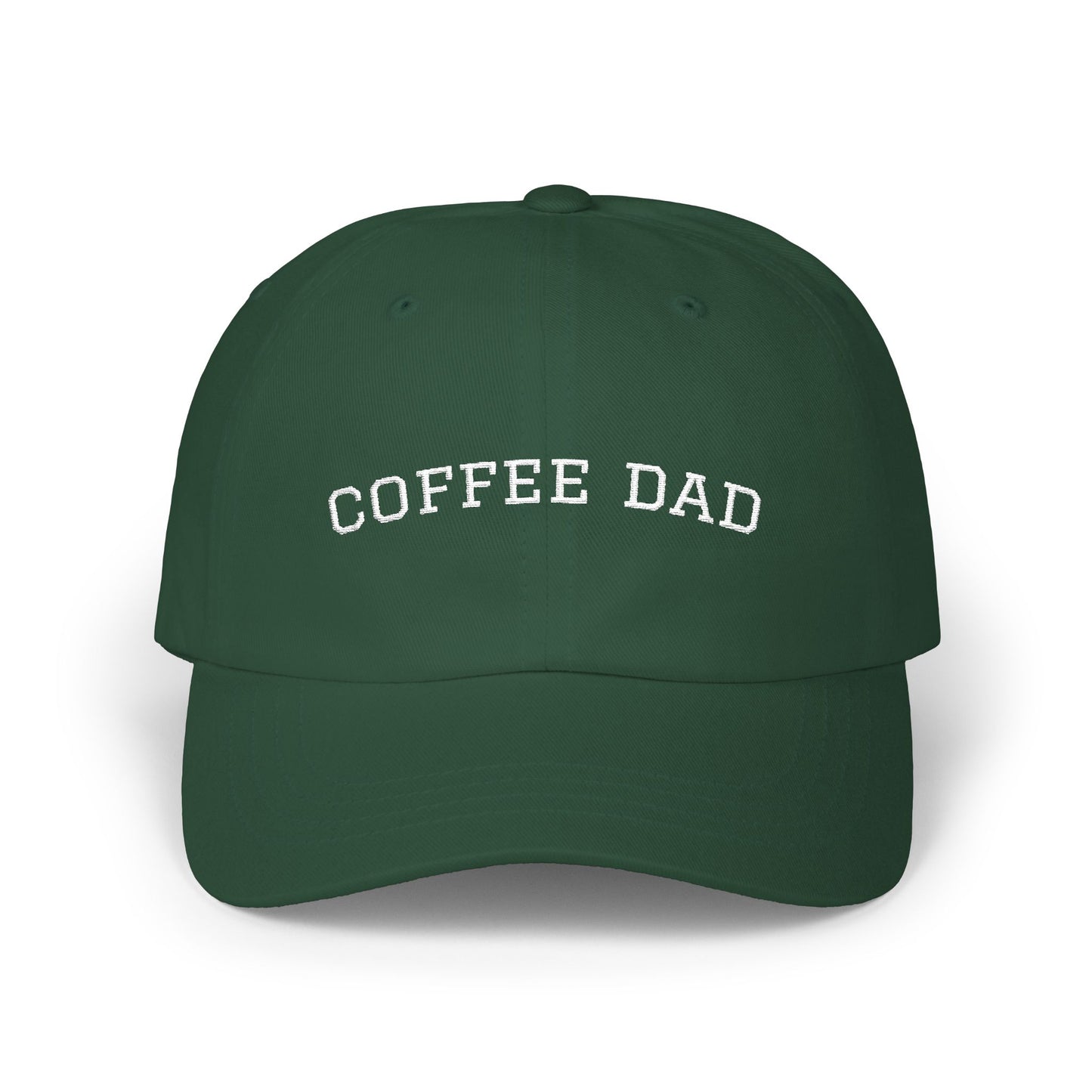 Coffee Dad Cap — Embroidered Classic Dad Hat for Coffee-Loving Dads