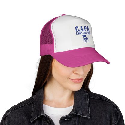 C.A.P.A. Compliance Unit Trucker Cap — Vintage Folding Chair Patch Hat